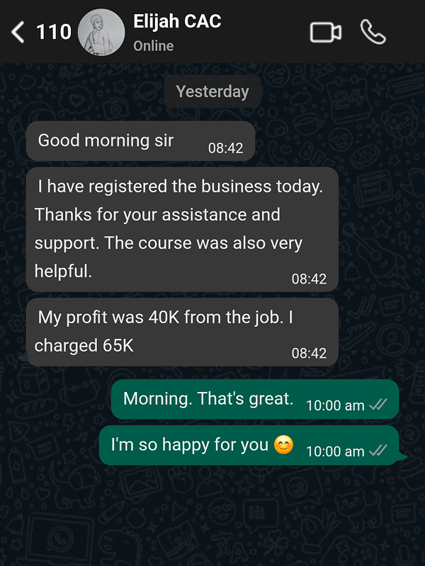 Testimonial from Fatima